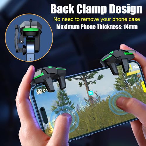 13 in 1 Mobile Phone Gaming Triggers Combo Kits for iPhones/Android Phones, Mobile Phone Game Controller for PUBG Mobile/Call of Duty/Apex (Metal)