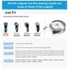 RF RollingFit HQ8 Heads Compatible With Philips Norelco Aquatec Shavers, 9-Pack