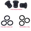 3 Pack Thread Protector and Washers, 1/2 * 28-3/4 * 16, Black