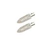 EZ PEACH Non-Marking Bangs Clips, Tortoise Rhinestone Style, 2 Pieces, No Backing, Bangs, Hair Clips, No Marks, Makeup, Hair Arrangement, Tortoise Rhinestone, Non-Marking Pin, (Silver)