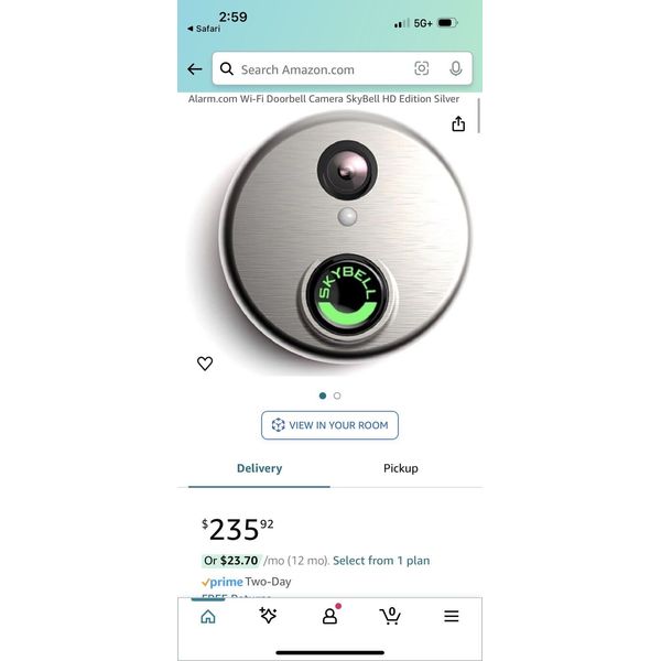 skybell wi-fi video doorbell