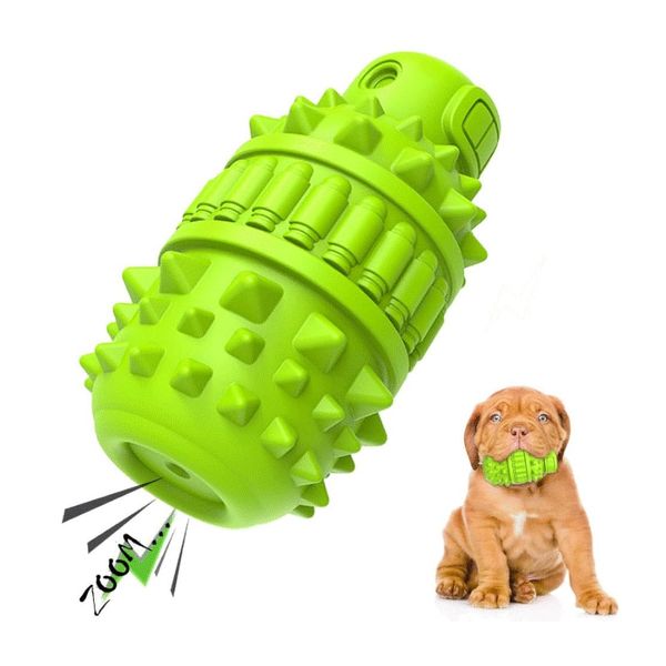 Natural Rubber Dog Toy for Small Medium Breed Aggressive Chewer Super Power Dog Chew Toys Squeaky Dog Birthday Toy Dog Toothbrush Interactive Tough Durable Dog Toys(Green Small)Outdoor Dog Toys chuck.