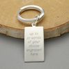 CJoL - Personalised Solid 925 Sterling Silver St Christopher Custom Hallmarked Ingot Keyring In Gift Box