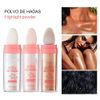 Weixinbuy Highlighter Powder Stick, Polvo De Hadas Glitter Patting Fairy Highlight Smooth Three-Dimensional Shimmer, Sparkly Natural for Face Body Eyes Collarbones Glow, 01# White, 9 g(Pack of 1)