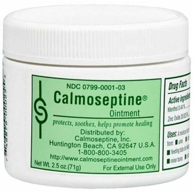 Calmoseptine Ointment Jar Protects & Helps Heal Skin Irritations 2.5 Oz 12 Pack