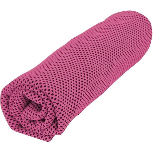 Trade One 30526 Cooling Towel, Self Cooling Towel, Bottle-In Type, Pink, 47.2 x 11.8 inches (120 x 30 cm)