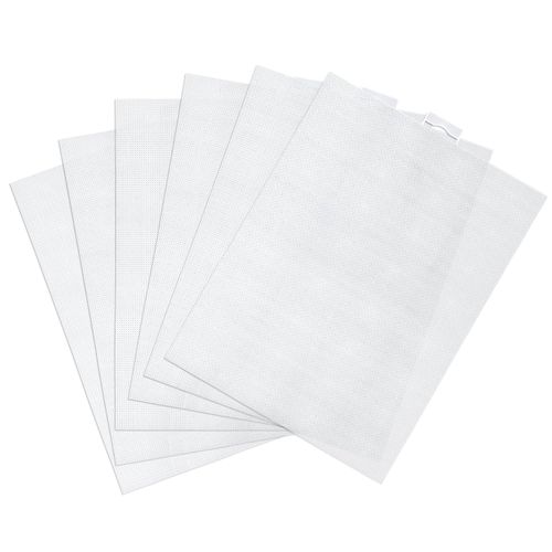 6pcs Plastic Mesh Canvas Sheets, 14 CT Clear for Embroidery Making, Cross Stitch Aida Screen for Crafts DIY Crochet Projects (11x8.2 inch)