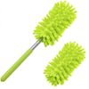 Microfiber Duster for Cleaning Extendable Pole Hand Washable Dusters Head Green