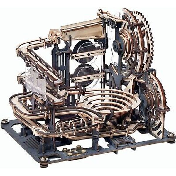 Robotime Marble Run 294-Piece Wooden Puzzle Marble Maze STEM Toy for Teens Adult