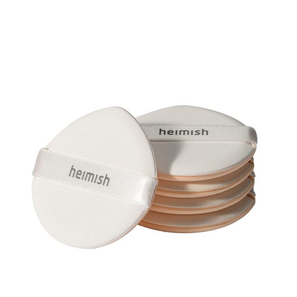 Heimish Artless Rubycell Puff 5 pcs, Soft Cushion Puff, Foundation Cushion Makeup Tool, Angled Design, Flawless Makeup, Wet and Dry Use