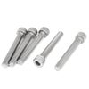 uxcell Hex Socket Cap Screw Set M8 x 55mm Stainless Steel Material Silver Tone 5pcs