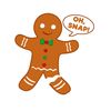 CafePress Oh Snap Gingerbread Man Sticker (Rectangle 10 pk)