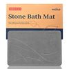 WICOLO STONE BATH MAT,DIATOMACEOUS MAT,ABSORBENT, QUICK DRYING - DARK GRAY