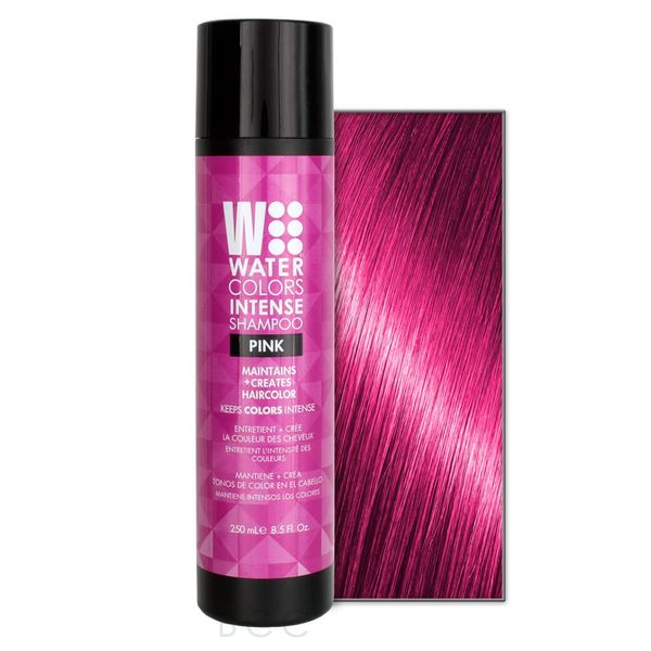 Watercolors Intense Color Depositing Sulfate & Paraben Free Shampoo, Maintains & Enhances Haircolor - Pink 8.5 oz