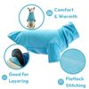 Gooby Turtle Neck Microfiber Stretch Fleece - Peacock Blue, Medium - Warm and Light Extra Layer for Small Dog and Medium Dog