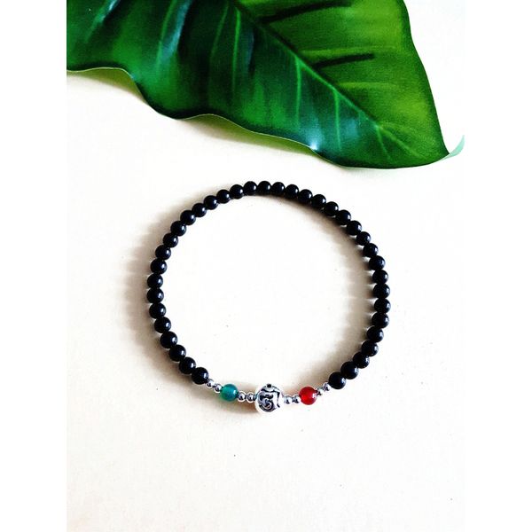 Wish-fulfilling bracelet to ward off evil spirits, protection bracelet, Omja bracelet containing all the energy and sound of the world of law, single-bead prayer beads, good luck amulet