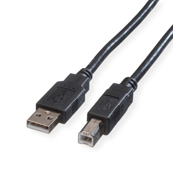 Roline | USB 2.0 Cable | A - B | Male/| Black | 0.8 m