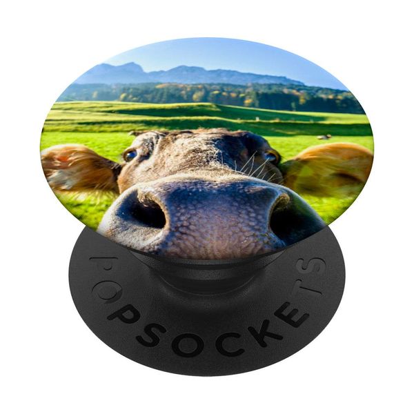 Cow Selfie Funny PopSockets Swappable PopGrip