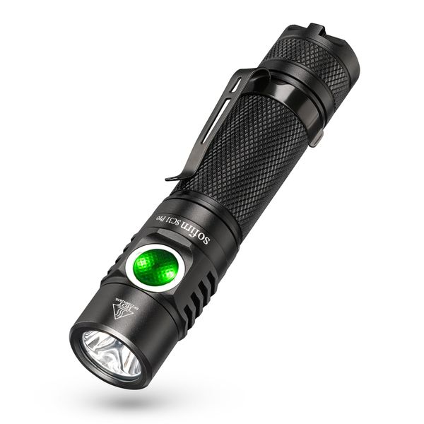 Sofirn SC31 Pro USB Rechargeable LED Torch with 2000 Lumen, SST40 LED Super Bright Flashlight, Anduril UI & IPX8 Waterproof with 18650 Battery for Hiking Camping Outdoors and Emergency