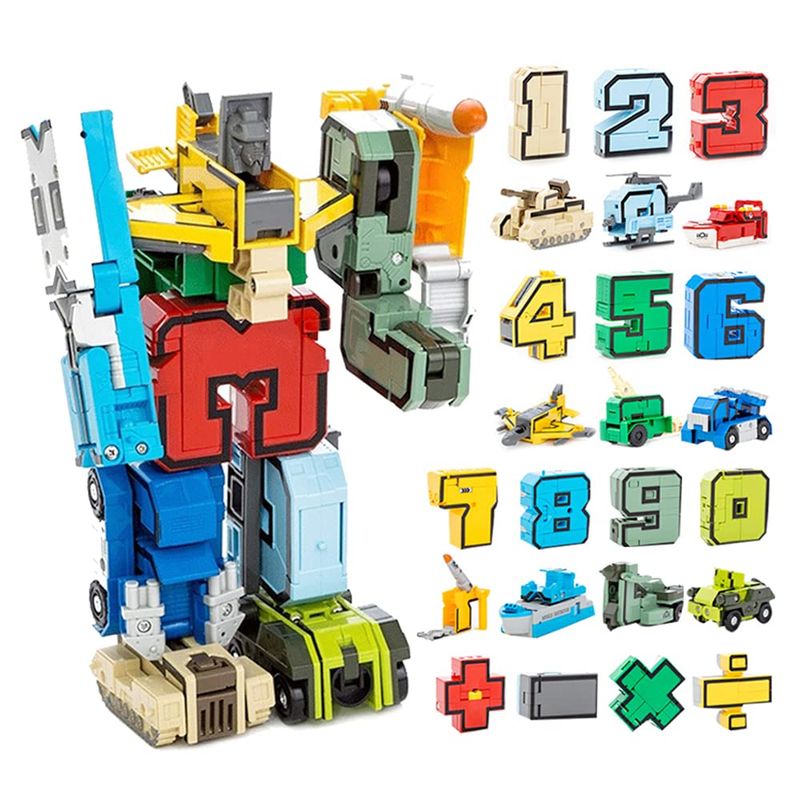 OBEST Number Robot Toy, Assembly Model, DIY, 0-9 Math Addition ...