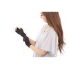 Silk Gloves, 100% Silk Fingertip Cut, Thin, Suitable for All Seasons, UV Protection, UV Protection When Going Out, Smartphone PC Operation, IC Card, Easy to Remove, Wrist Loose, Sleep, Fingerless, Skin Care, Hand Care Gloves, Black