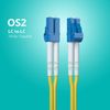 OS2 LC to LC Duplex Fiber Patch Cable, Singlemode Jumper, 1-meter(3.3ft)