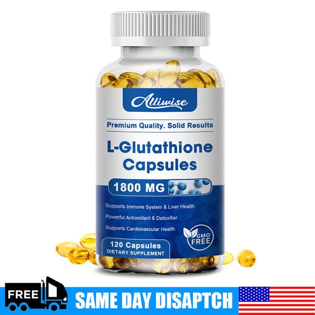 1800MG L-Glutathione Capsule Natural Antioxidant Anti-Aging Skin Whitening Caps