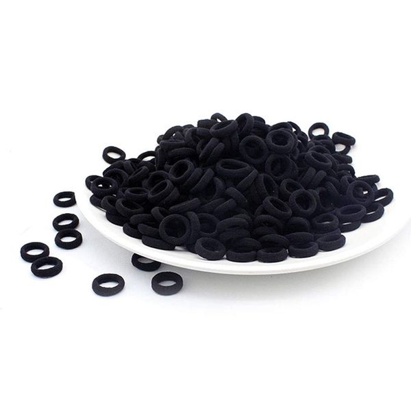 shefun JP136 (D2-black-100) Children's Hair Elastics, Baby Hair Ties, Small, Kids, Hair Accessories, Girls, Black, Colorful, 100-piece Set, Combo Set