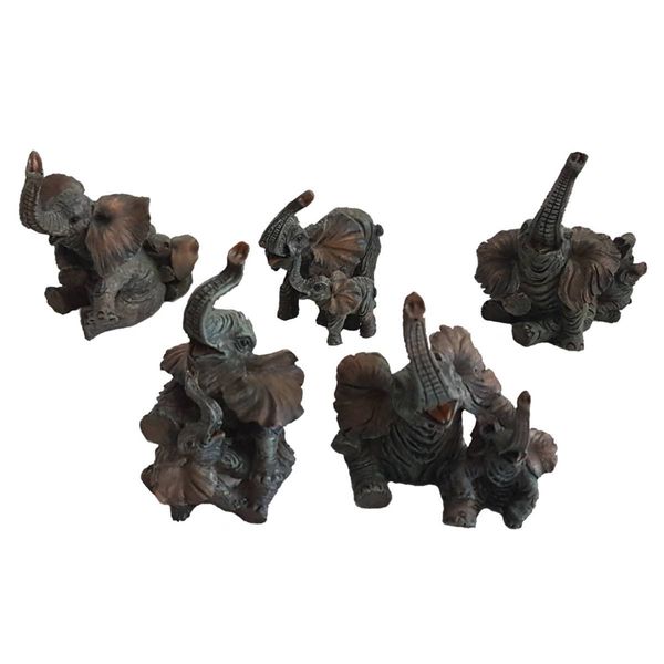 Elephant Family Set of 5 Assorted