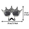 Pohotobooth Props Ltd Leopard Print Crown Fun Sunglasses With Moustache