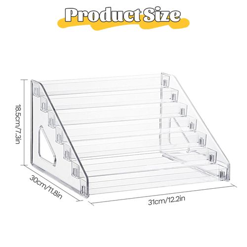 YFwudone 7 Tier Acrylic Card Display Stand with Clip-On Design for Trading, Graded, PSA, Baseball, Sports Cards & Business Cards