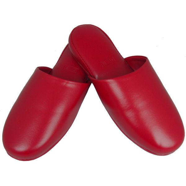 ALR S-5C Vinyl Slippers with Front Closure (Inner Diameter: 10.0 inches (25.5 cm), red (wine)