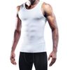 NELEUS Men's 3 Pack Mesh Compression Tank Top Athletic Base Layer,802,White,L,EUR XL