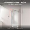 BG Electrical Single Retractive Press Switch, Screwless Front Plate, Round Edges, 1 Way, Evolve, Black Chrome, 10A, PCDBC14B