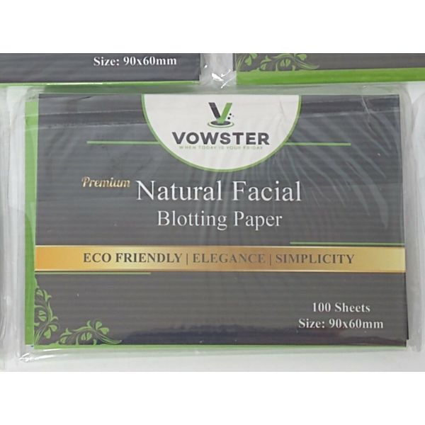 Vowster Premium Natural Facial Blotting Paper Eco Friendly 500 sheets New