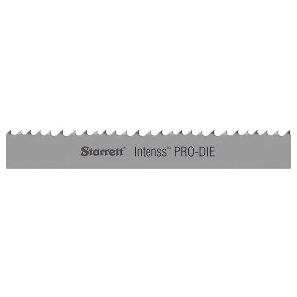 Starrett - 99124-05-02 Intenss Pro-Die Band Saw Blade, Bimetal, Intenss Tooth, Raker Set, Positive Rake, 62" Length, 3/8" Width, 0.025" Thick, 10-14 TPI