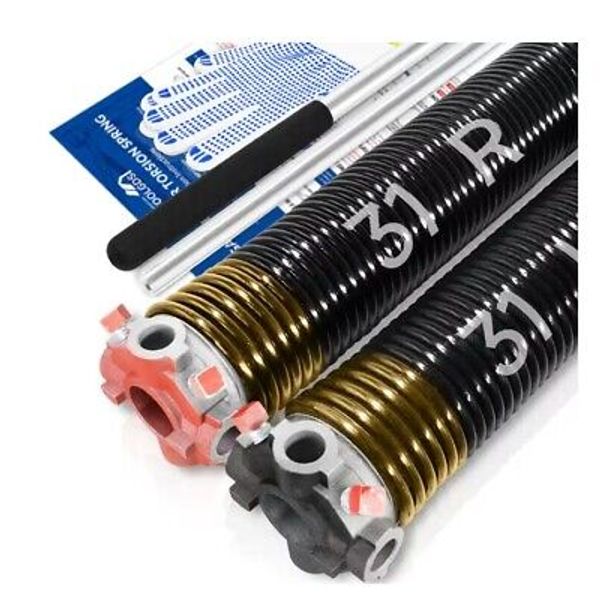 YOTOOLGDS 0.250" Wire x 2" x 31" L Electrophoresis Garage Door Torsion Springs