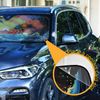 Car Windshield Sun Shade, Beach Sunset View Palm Tree Windshield Sunshades Sun Visor Protector Foldable Blocks UV Rays
