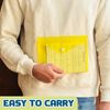 FotoStation A5 Plastic Wallets with Stud Button, Pack of 20 - Translucent Colour Plastic Document Folders to Store Documents A5 Popper Wallets (Yellow)