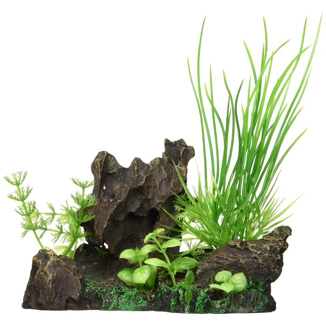 Gex GEX Healing Water Scene Mix Plants Rock Brown