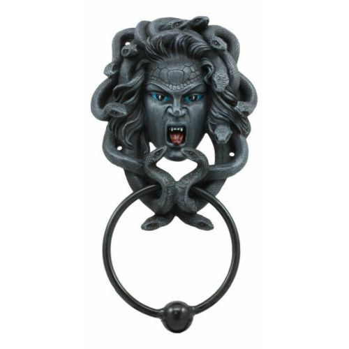 Ebros The Head of Medusa Door Knocker with Iron Knocker Collectible Figurine