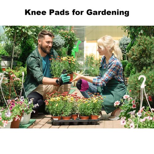 Womens Knee Pads for Cleaning House Floors, Adjustable EVA Foam Knee Protector for Gardening Scrubbing Floor, Collision Avoidance Straps on Kneepads for Yard Work Housework House Improvement, Pink L