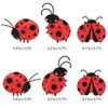 Ladybug Decals Stickers for Ladybug Wall Decor - Set of 6
