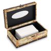 Sumnacon Retro Tissue Box Holder , Tissue Organizer Rectangular Wooden + PU Tissue Box Cover (Yellow Map)