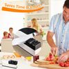 LangRay Electric Knife Sharpener, 5-in-1, Professional Coarse Sleeper Scissors Grinder, White