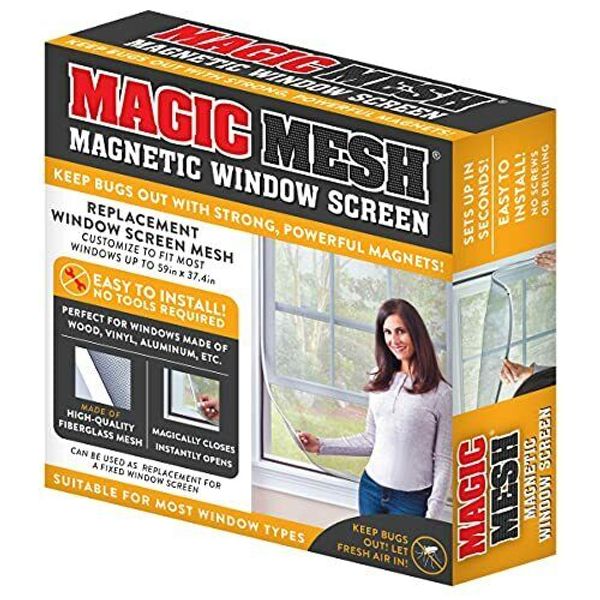 Magic Mesh Magnetic Custom  Window Screen  Suitable for  up to 55 in x 36 in