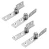 Mewutal 2 Pair Torque Shaft Hinges Small Flip Hinge for Folding Table, Windows, Doors (2 Left and 2 Right)