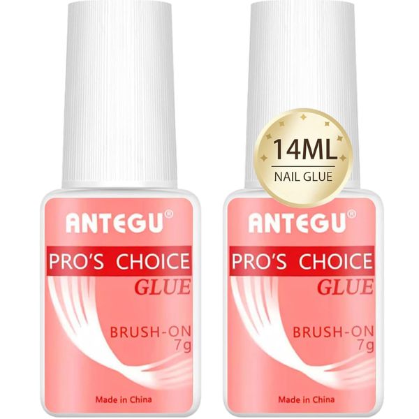 Nail Glue, Extra Strong Bond with Brush for Acrylic Nails, Strong Nail Glue Acrylic Nails, Long Lasting Adhesive for Press-On Nails, Quick Dry, Broken Nail Repair, Suitable for Salon and Home Use