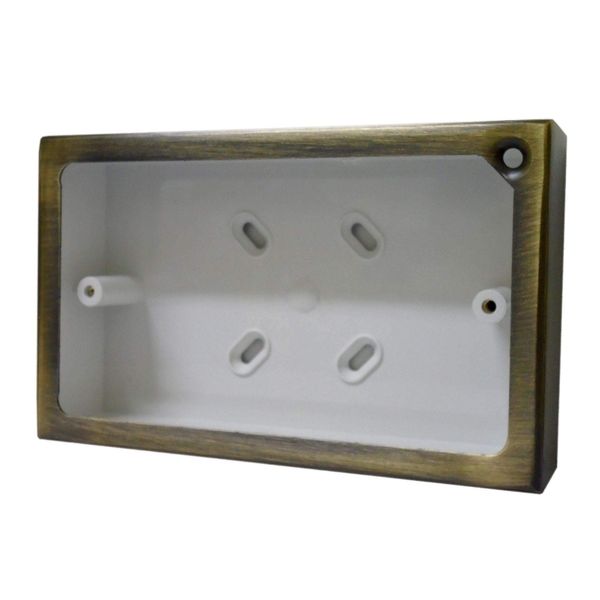 G&H Brassware Double Antique Bronze Surface Mounted Patress Box