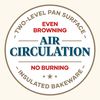 Farberware GoldenBake Bakeware Nonstick Baking Pans/Cake Pan Set, Round, Insulated, Two 8-Inch, Gray